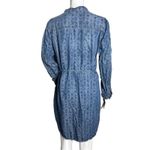 Cloth & Stone Dress Womens Medium Blue Chambray Shirt Aztec Southwest Casual Photo 3