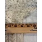 Carraig Donn Patchwork Merino Wool Wide Collar Irish Cardigan Cream Women's Size XL Photo 10