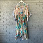 Johnny Was  Rivoray Cyrene Silk Dress Handkerchief Hem Size Small Photo 4