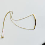 Anthropologie 18K Curved Bar Necklace Photo 5