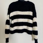 Cozy and Classic Black Striped Knit Sweater Size XS Photo 8