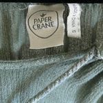 Paper Crane Green Boho Off The Shoulder Top Photo 2