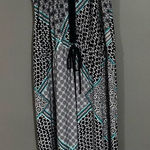 Enfocus Studio  Dress Black Turquoise Sleeveless Geometric Boho Dress 18W Photo 0