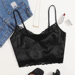 SheIn Black Lace Cami Top Photo 0