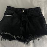 SheIn Black Ripped Denim Shorts Photo 0