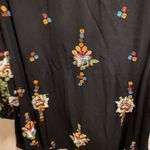 Free People Black Oxford Embroidered Long Sleeve Mini Dress Size XS Photo 3