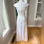 Vintage 90s White Beaded Satin Off The Shoulder Corset Top Wedding Dress Small Photo 4