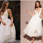 House Of CB House‎ of CB 'Marilyn' White Cotton Halter Midi Sundress NWOT size XS Photo 12