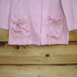 Pink Linen Top Jacket Shacket Pink Size 6 Photo 3