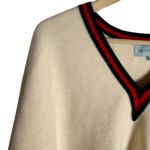 Tuckernuck Camden Ivory Striped V-Neck Soft Knit Poncho Cape Sweater One Size Photo 6