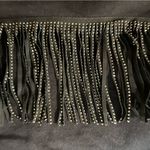 Forever 21 F21 Fringed Cropped Black Sweatshirt Size Medium Photo 1