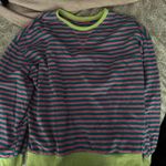 Amazon Striped Color Block Crewneck Sweatshirt Photo 1