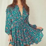 Free People  Flower Fields Emerald Combo Dress Photo 0