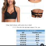 Tempt Me Green XL - -  Women XL Bikini Top Push Up Swim Top Halter Retro Photo 2