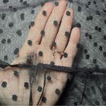 Black mesh tulle ballet core polka dot sheer slip midi Lola Dress Lace Large Photo 4