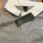 Wild Fable  Women's Gray Striped Long Sleeve Rugby Polo T- Shirt - Large - NWT Photo 2