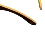 Bamboo Wood & Bronze Round Sunglasses – Gradient Lenses, Unisex Vintage Style Photo 4