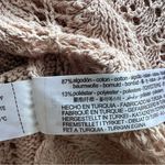 ZARA  tan Open Knit crochet sweater M Photo 3