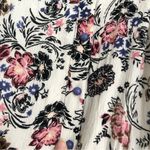 Olé by Koton white sleeveless floral maxi dress button front purple pink slit Photo 5