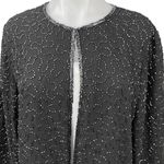 JMD New York Women's Black Beaded Formal Evening Party Jacket Coat Blazer Sz XL Photo 2
