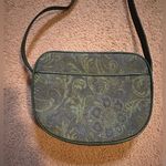 Vintage EUC Christian Koban Paisley Leather And Fabric Italian Purse Green Blue Photo 1