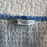 ZARA ✨  Women’s Blue White Crop Top Large Photo 4