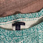 American Eagle  Outfitters Teal and White Knit Sweater Photo 1