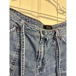 Lee Riveted by  Drawstring Waist Cropped Wide Leg Jeans Blue Denim‎ Womens Photo 6