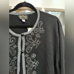 Bob Mackie  Wearable Art Black Sequin Beaded Cardigan Metallic Plus Size 3X MWT Photo 1
