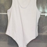 Double Zero  White Ribbed Bodysuit Photo 0