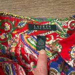 Lauren Ralph Lauren Womens Red Multi Paisley Button Up Shirt Top 3/4 Sleeve Sz S Photo 2