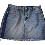 PAC SUN Blue‎ Denim Mini Skirt Distressed Raw Hem Women's Size 28 Blue Photo 0