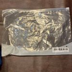 Cupshe New Bikini Womens Medium Navy Plunge Bikini Top Striped Bottom Flaw Photo 4