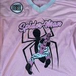 Marvel  Pink Spider-Man Oversized Jersey Crop Top SIZE M Photo 1