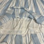 By the River Floral Embroidered Blue and White striped Dress Sz M Size M Photo 3