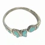 925 TOE RING XS STERLING SILVER BUTTERFLY STONE OPEN PERFECT FIT ACCESSORY Photo 0