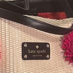 Kate Spade  straw large Floral Pink and Tan Tote Photo 1