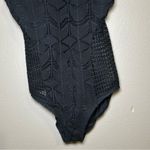 La Blanca  Power Couple Black Crochet Knit One Piece Bikini Women’s Size Small 4 Photo 5