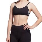 Adidas All Me 3-Stripes Sports Bra, Black White, Size S New w/Tag Photo 0