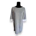 Soft Surroundings Soft‎ Surroundings Women Dress Corryn Gray White Cuff Sweatshirt Kangaroo Pocket Photo 4