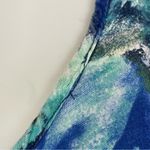 Vintage 90s Babydoll Dress Sleeveless Relaxed Fit Pockets Blue Green Tropical Size L Photo 6