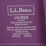 LL Bean Womens Cardigan 100% Supima Cotton Open Front Shawl Collar Size L Purple Size L Photo 3