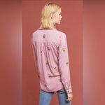 Anthropologie "County Fair" Embroidered Hot Air Balloon Button Down Top 4P Photo 4