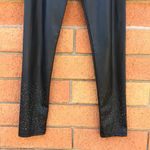 MILK Black Studded Crop Leggings Faux Leather XS Photo 6