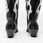 [Dolce Vita] Black Samare Western Leather Tall Embroidered Cowboy Boots Size 6.5 Photo 4