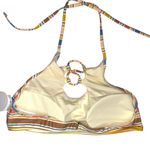 Hot Water NWT  Stripe Halter Bikini Top XL Photo 1