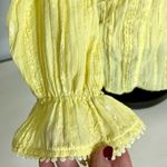 Harvé Benard Y2K Harve Benard Yellow Textured Blouse with Lace and Embroidery size Large Photo 3