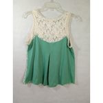 Hint of Mint Hint Of Mint Women Medium Green Floral Lace Floral Tank Top Photo 7