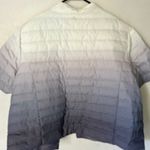 Talbots  Plus size Ombré Gray Puffer Jacket lightweight short sleeve size 3X Photo 1
