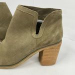 Urban Outfitters Maude Suede Ankle Boots Block Heel Bootie size 7 Tan Taupe Photo 7